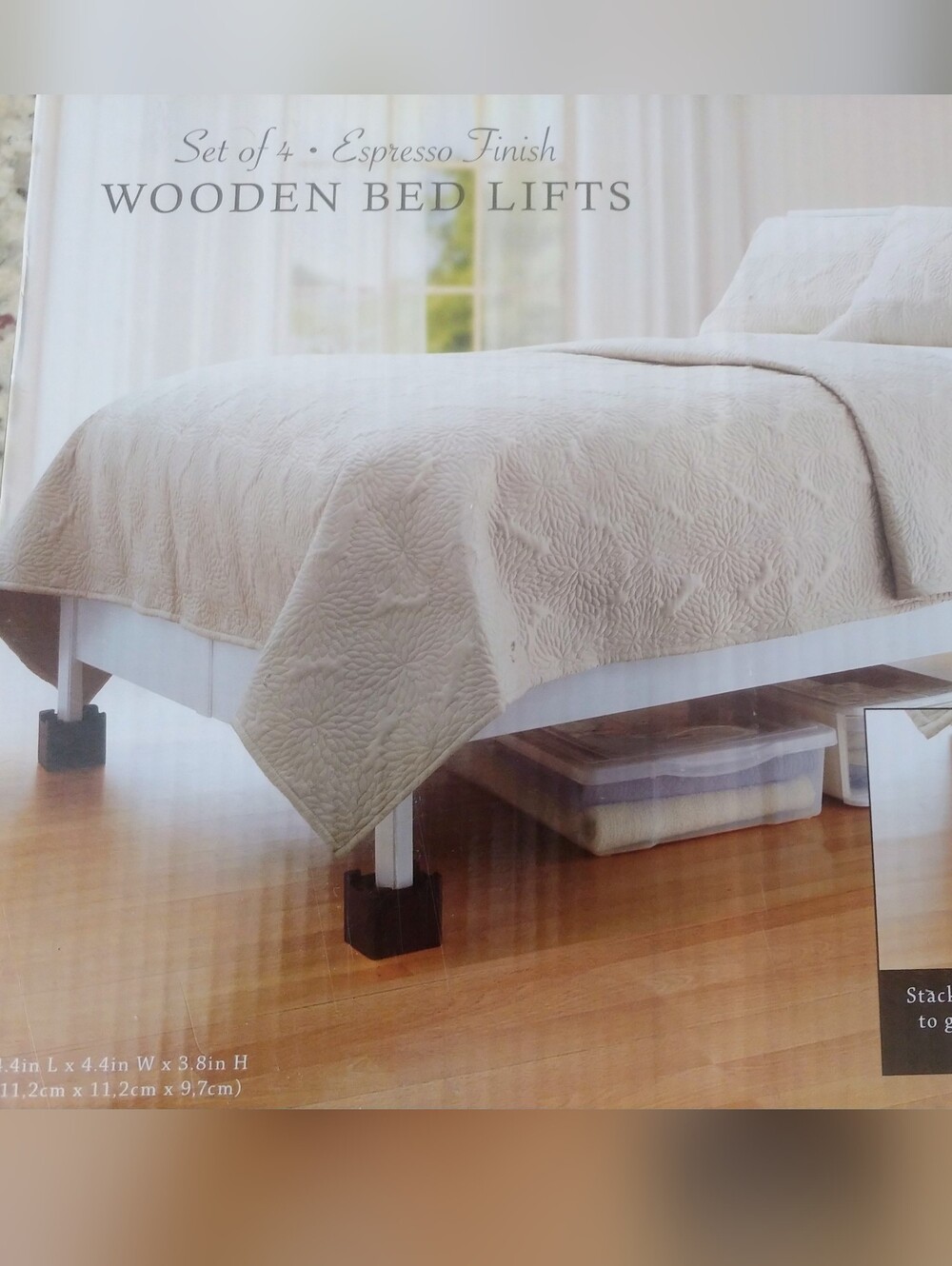 Bed Bath & Beyond Wood Lifters Set Of 4